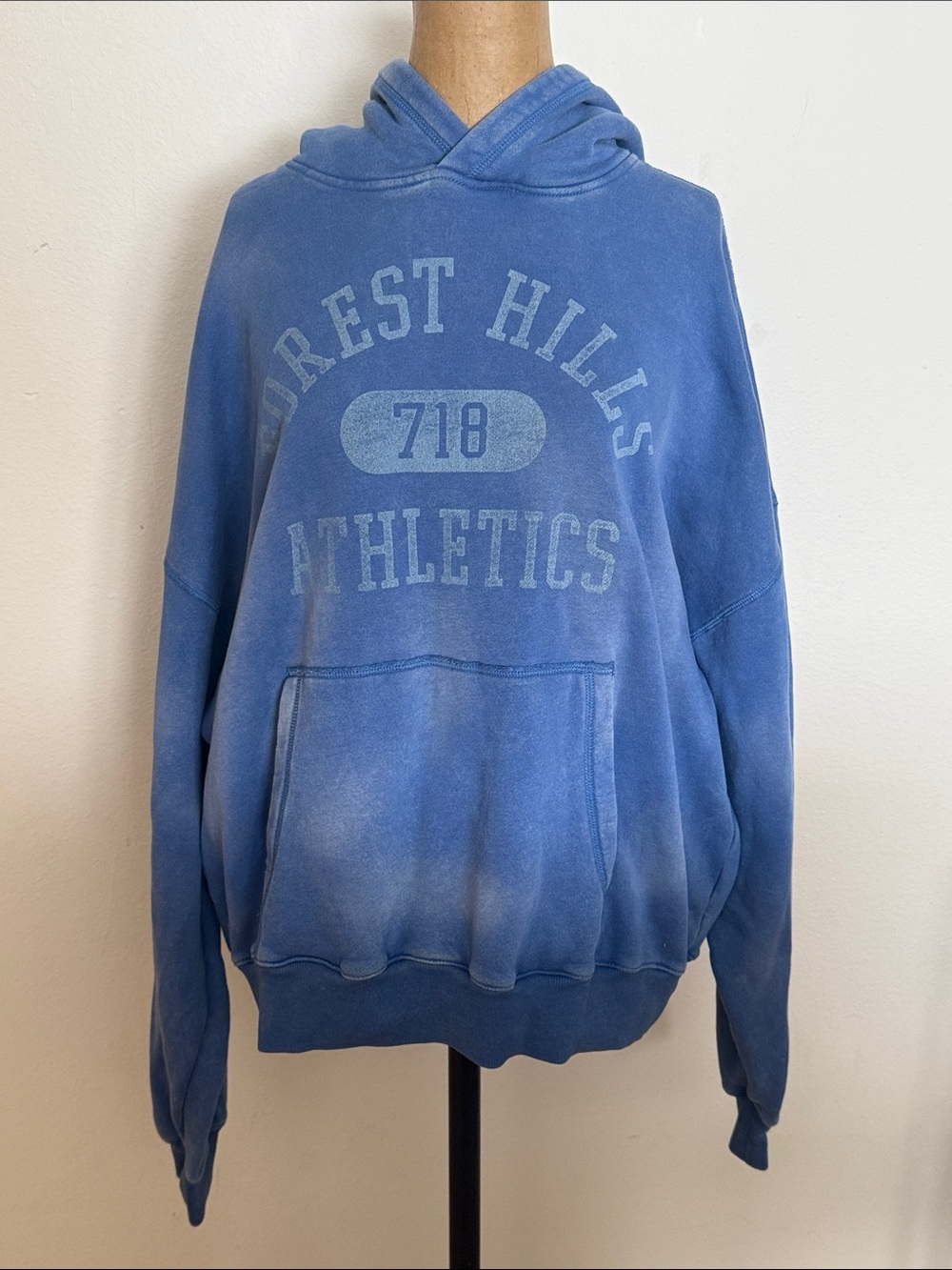 Hollister XL Forest Hills Athletics 718 Blue Hooded Sweatshirt kangaroo pocket